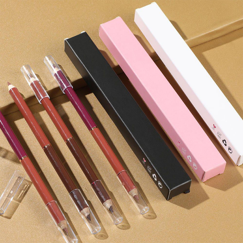 Ingen logo Lip Liner Box Brun Lip Liner Pencil Vendor Vegan Creamy Lip Liner