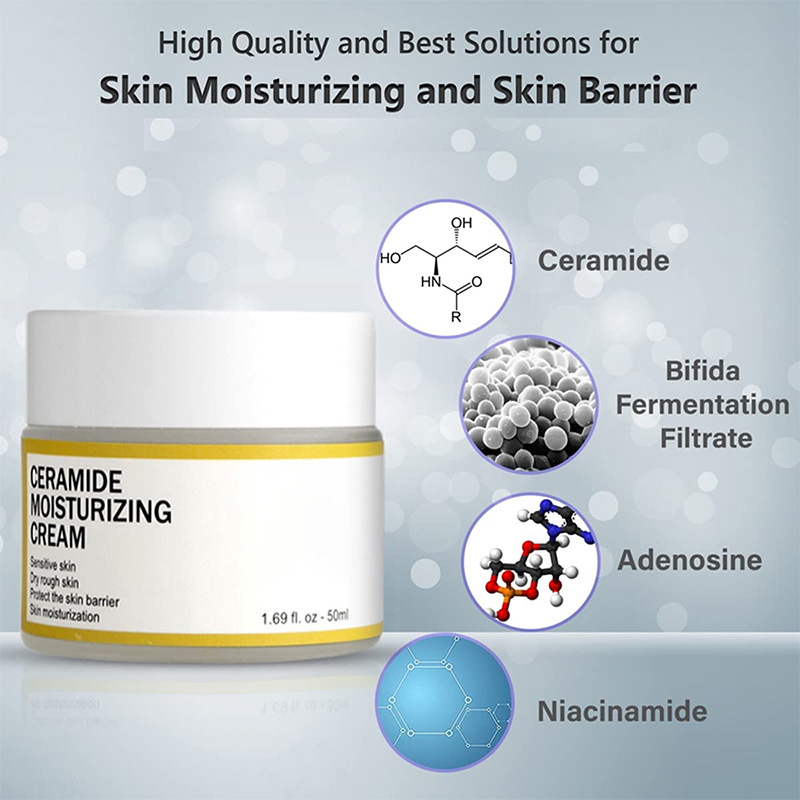 Ceramidkrem fukter og hydrerer forbedrer hudtilstanden og forhindrer tørr og sprukket hud 50g