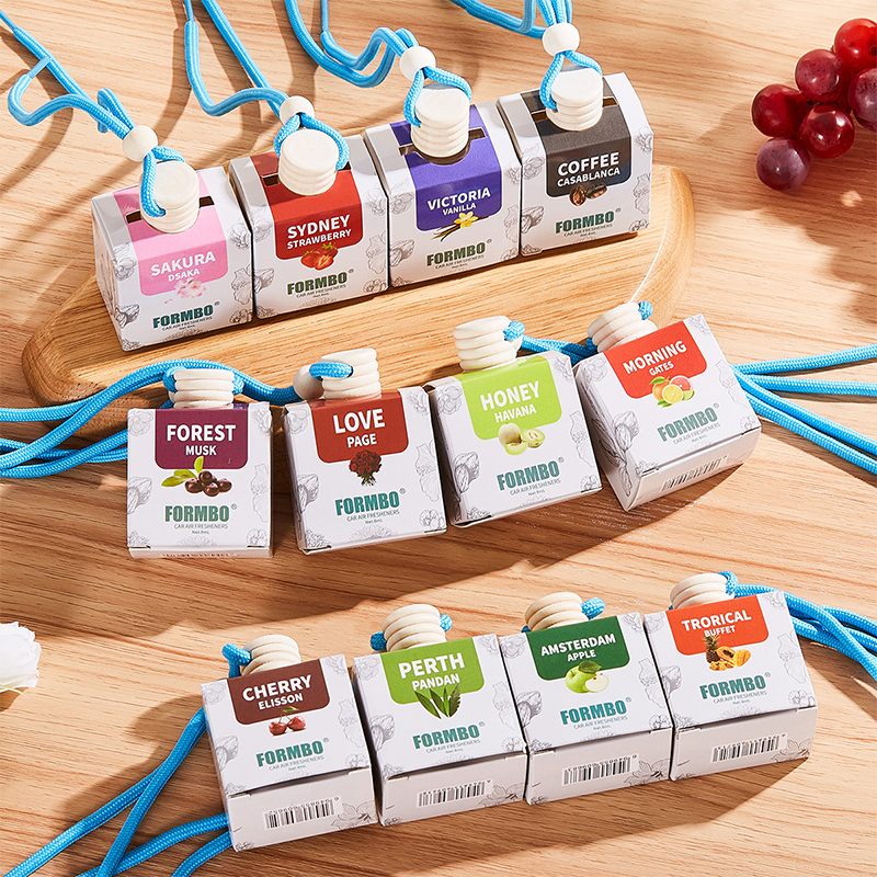 Blossom & Berry Car Parfume - Hengende luftfrisker med naturlig blomster og fruktig essens Luksusbildufttilbehør 8 ml