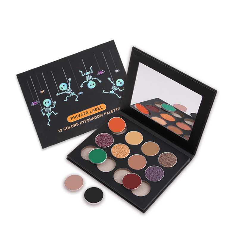 Muting Cosmetics Høypigmentert sminke DIY 12 farger Cruelty Free Eyeshadow Palette