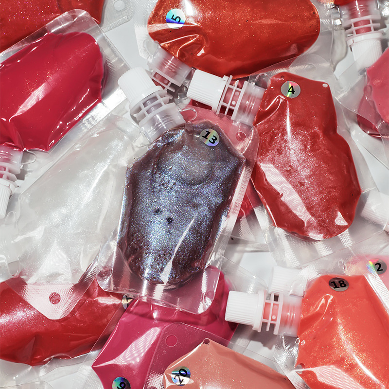 200 ml plastpose Lipgloss munnstykkepose Vegansk og Cruelty Free Ferdig Lipgloss Base Pigment